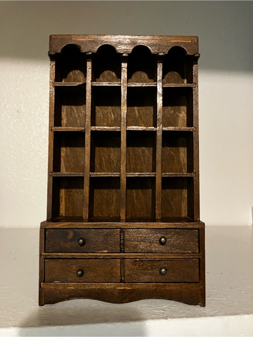 Miniature wooden display cabinet or hutch